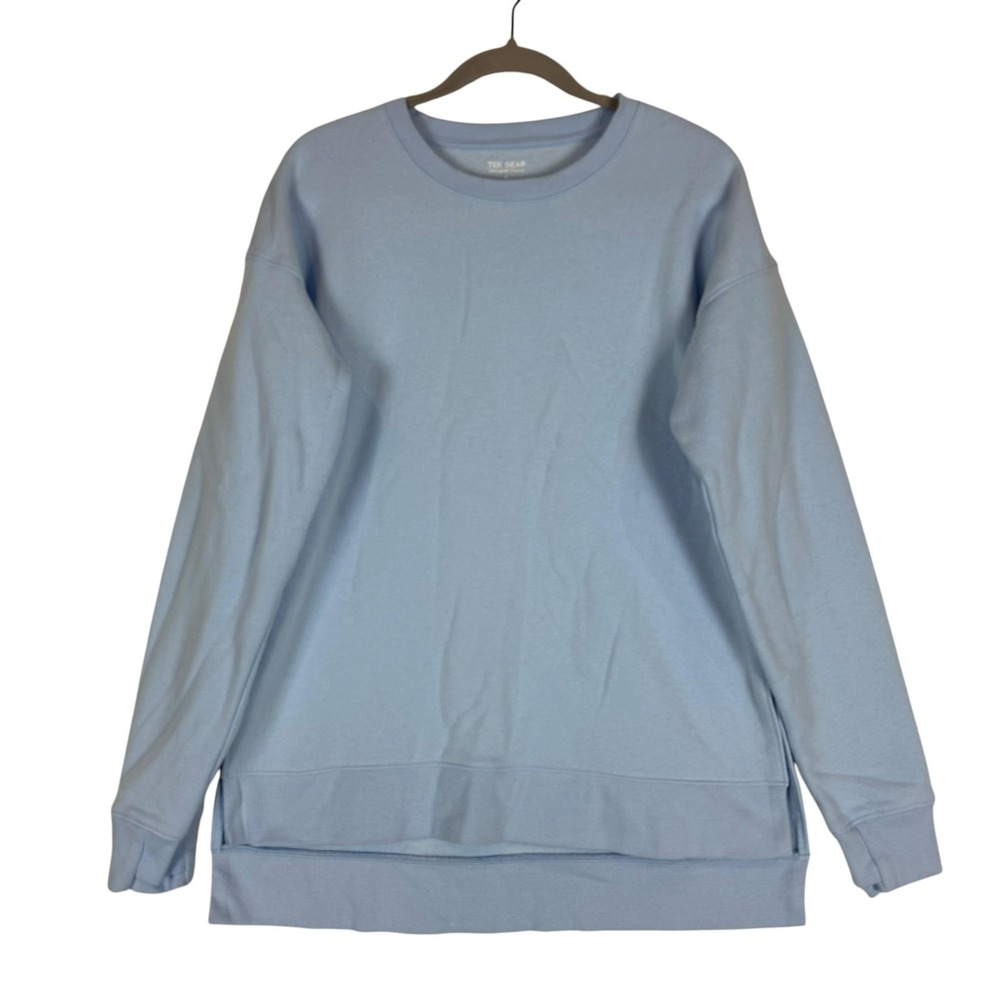 Tek Gear Sweatshirt Womens Small Blue Ultrasoft Fleece Crewneck Pullover